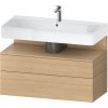 Duravit Qatego skrinka 99x47x59 cm závesná kúpeľňová skrinka pod umývadlo dub QA4395030300010