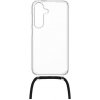 Zadní kryt FIXED Pure Neck s černou šňůrkou na krk pro Samsung Galaxy S25 FIXPUN-1504-BK