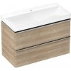 Hansgrohe Xelu Q - Skrinka s umývadlom, 63x98x50 cm, 2 zásuvky, prírodný dub/chróm 54385000