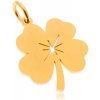 Šperky eshop - Prívesok z chirurgickej ocele zlatej farby, veľký štvorlístok s výrezom AA43.21