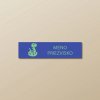 Samolepky s menom na predmety - 3ks, Obdĺžnik 4,4 × 1,1 cm, Had, Modrá