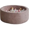 MIM Velvet menčestrový bazén s loptičkami, farba staroružová