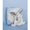 Doudou et Compagnie Paris Doudou Dárková krabička modrá mini králíček 17 cm