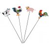 Záhradná dekorácia - zvieratá na paličke 60 cm LE- 54093 - Dizajn Sliepočka - biela LE- 54093