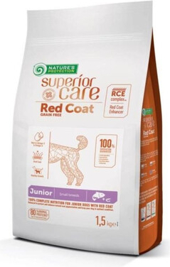 Nature\'s Protection Superior Care Red Coat Grain Free Salmon Junior Small Breed 1,5 kg