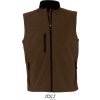SOL'S | Rallye Men, Pánska 3-vrst. softshell. vesta, hnedá dark choc., 3XL