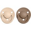 BIBS De Lux cumlíky z prírodného kaučuku 2ks - veľkosť 1 (Vanilla / Dark Oak)
