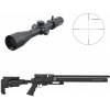 Kuzey Arms Výhodný set PCP vzduchovka Kuzey K600 Tactical 5,5mm a puškohled VictOptics S4 4-16x44 SFP