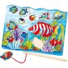 Viga Drevené magnetické puzzle Rybolov plnofarebný motív