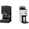 Gaggia Classic E24 BC, black + Lelit Steve PM20, white