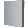 Mereo, Mereo Kúpeľňová zrkadlová skrinka 80 cm, galerka, 2 x dvierka, Multidecor, Lávovo sivá, MER-CN798G82LAS1