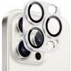 NORTHJO tvrdené sklo s kovovým rámčekom na ochranu šošoviek fotoaparátu pre iPhone 16 Pro / 16 Pro Max - strieborné - možnosť vrátiť tovar ZADARMO do 30tich dní