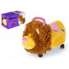 Odrážedlo FUNNY WHEELS Rider Ride-On lvíček 50cm plyšový růžová v krabici 49x30x23, 11402301