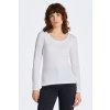 Gant tričko SLIM COT/ELA LS SCOOP NECK TOP biela