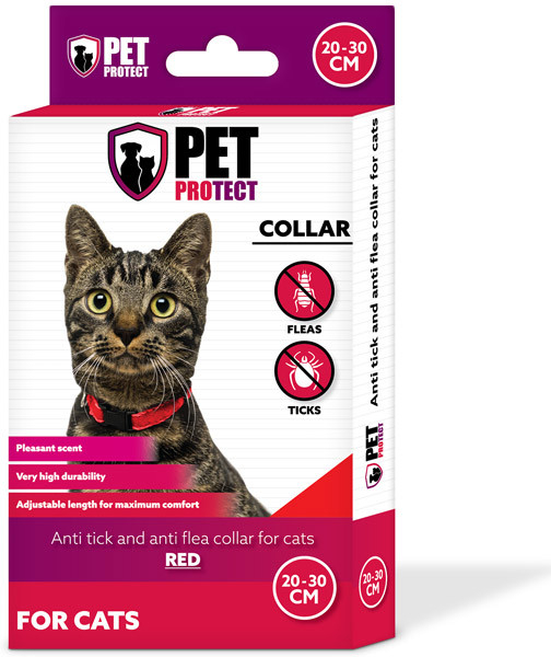 PETPROTECT - antiparazitný obojok pre mačky červená 30cm od 3,14 € -  Heureka.sk