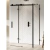 New Trendy Softi X Black sprchovací kút 100x100 cm obdĺžniková čierna matné/priehľadné sklo EXK-5430