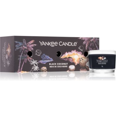 Yankee Candle Black Coconut votívna sviečka 3 x 37 g