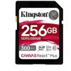 Kingston 256GB Canvas React Plus SDXC UHS-II 300R/260W U3 V90 pre Full HD/4K/8K SDR2/256GB