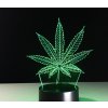 Beling 3D lampa, Marihuanový list, 7 farebná S238