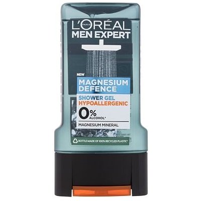 L'Oréal Paris Men Expert Magnesium Defence Shower Gel hydratační sprchový gel na tělo, obličej a vlasy 300 ml pro muže