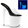 Pleaser Flamingo-801UV Clr/Neon Wht 42