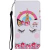 Knižkové puzdro Trendy Colored case Jednorožec – Samsung Galaxy S23 FE