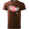 Ping Pongová legenda - Klasické pánske tričko vyššej gramáže - S ( Čokoládová )