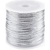 Dutinka s lurexom šírka 2 mm plochá, vianočná - 1 ks 3 strieborná
