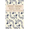 Pocket Sudoku Puzzle Book: Advanced Level - 150 puzzles 9x9 & 16x16 grids Koi Fish Pattern Blue Travel Size Paperback Notebook