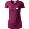 EKG hasiči - Dámske tričko z organickej bavlny Origin (GOTS) - 2XL ( Fuchsiová )