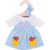 Bigjigs Toys Modré pruhované šaty pre bábiku 28 cm