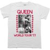 Queen tričko World Tour 77 Biela S