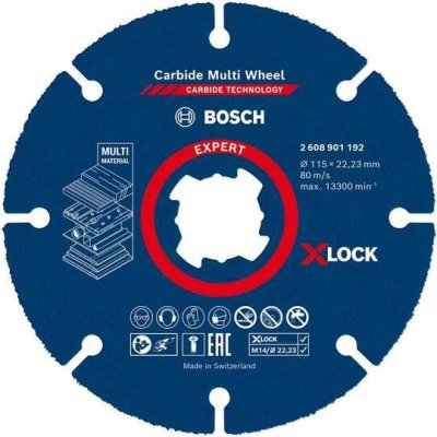 BOSCH Diamantový rezací kotúč EXPERT Carbide Multi Wheel X-LOCK 115 x 22,23 mm 2.608.901.192