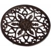 Liatinová podložka pod hrniec Mandalle čierna,priemer 19 cm
