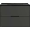 Čierno-antracitová závesná skrinka s umývadlom 81x61 cm Crandon – Germania