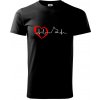 Nemecký ovčiak ekg - Klasické pánske tričko vyššej gramáže - L ( Čierna )