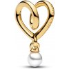 Pandora Pozlátený prívesok Srdce s perlou Shine Moments 764138C01