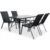 Súprava záhradného nábytku kovová Texim čierna 5-dielna
