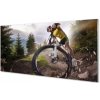 Obraz na skle Cloud na horskom bicykli 100x50 cm
