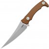KUBEY Sicarii Beadblast 14C28N Blade Brown Micarta