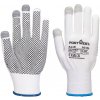 PORTWEST Rukavice A118 Grip 13 PVC s tečkami pro dotykové displeje POR-A118W7RM M Bílá/šedá