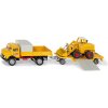 SIKU Super - súprava Mercedes-Benz 710 prevážajúci nakladač 411 Bölling 1:50