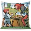 Matějovský Dekoračná obliečka na vankúš Josef Lada - Bola jedna babka Bavlna de luxe digital 40x40 cm