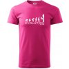 Evolution Climb - Klasické pánske tričko vyššej gramáže - 4XL ( Purpurová )