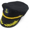 Kapitánska čiapka univerzálna čierna, nastaviteľná veľkosť