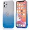 AppleMix Kryt FORCELL Shining pre Apple iPhone 11 Pro - výrez na logo - plast / guma - strieborný / modrý
