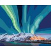 zuty Zuty - Maľovanie Podľa Čísel - Hora A Polárna Žiara, 80X100 Cm, Plátno (8596530085546)