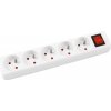OFPRO Predlžovací kábel Office Products s 5 zásuvkam s vypínačom 3m