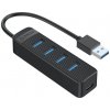 Orico TWU3 USB to 4x USB 3.0 Hub Adapter (black)