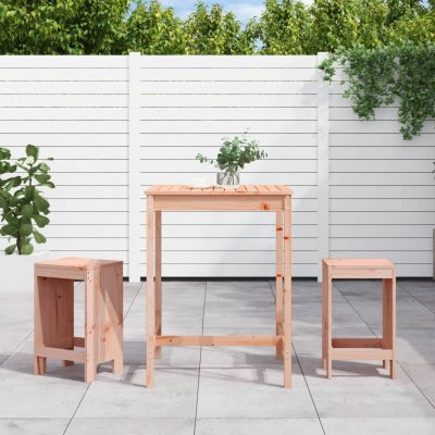 Prolenta Maison Exclusive 3-dielny záhradný barový set z masívneho dreva duglasky